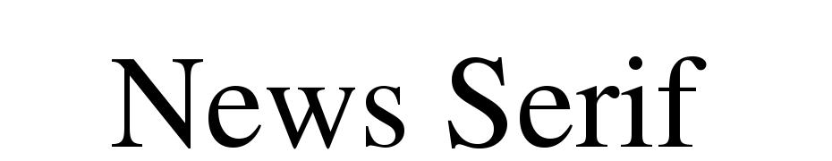 News Serif cкачати шрифт безкоштовно